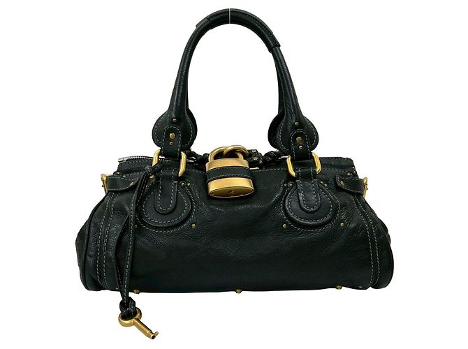 Bolsa de couro Paddington Stitch da Chloé Preto
