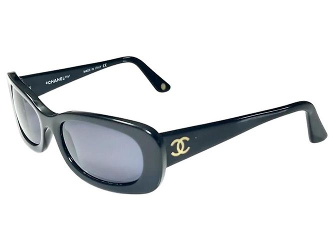 Gafas de sol Chanel Logo CC Negro Dorado 5011