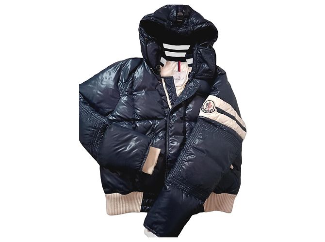 Moncler Leon quilted down jacket blue