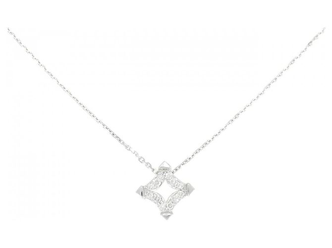 Autre Marque Collar de diamantes en oro blanco 750 Plata