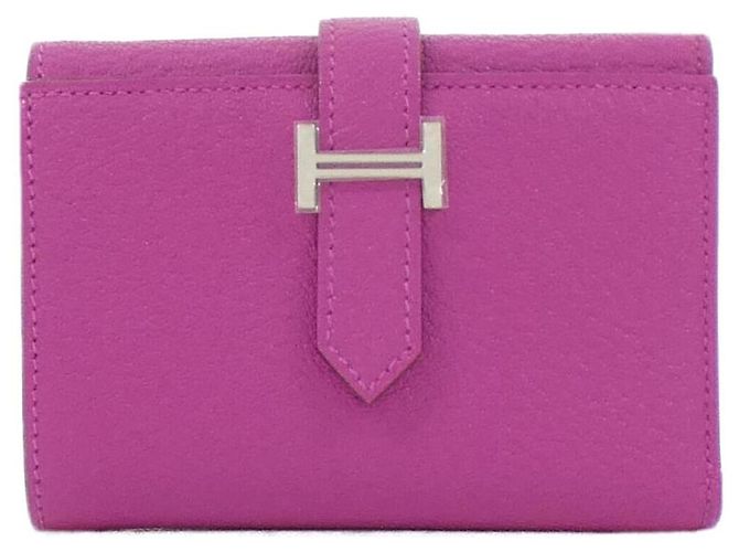 Cartera Hermès Béarn en cabra Rosa
