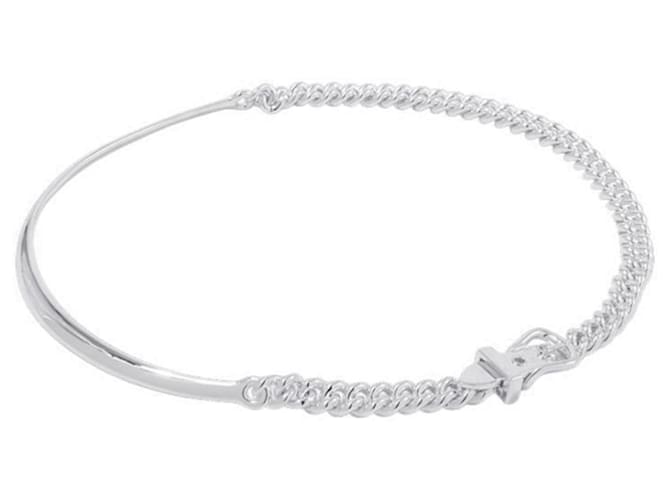 Collier Inflexible Boucle Cellier Hermès Argenté 