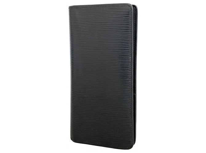 Brazza Louis Vuitton Epi Leather Long Wallet Black