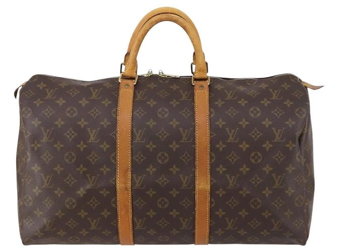 Louis Vuitton Keepall Bag Monogram Canvas 50 Brown