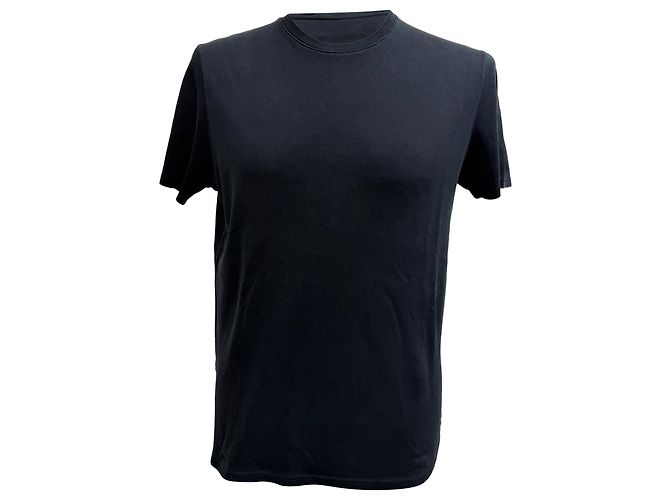 Camiseta de gola redonda Prada em algodão preto