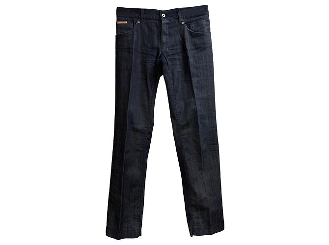 Jeans a gamba dritta Dolce & Gabbana in denim blu navy