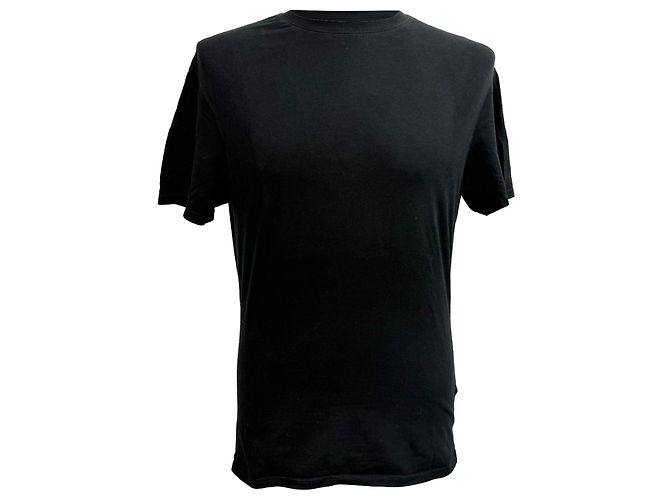 Camiseta de cuello redondo Prada en algodón negro