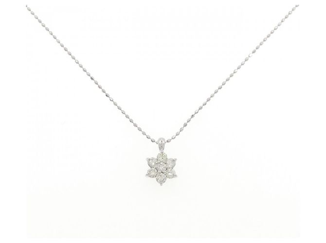 Autre Marque Diamant-Halskette aus Weißgold Au750 Silber