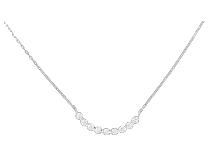 Autre Marque Collar de diamantes Au750 Plata