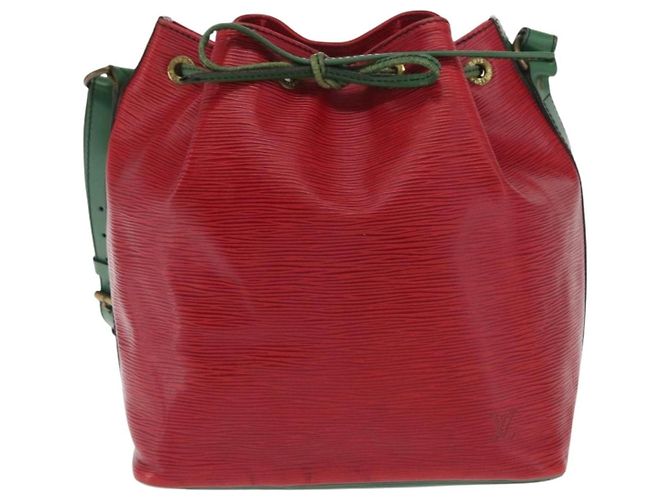 Noe Bolsa Petit Noé bicolor em couro Epi Louis Vuitton Verde