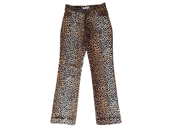 Vaqueros Dolce & Gabbana Estampado Leopardo Algodón Multicolor Estampado de leopardo