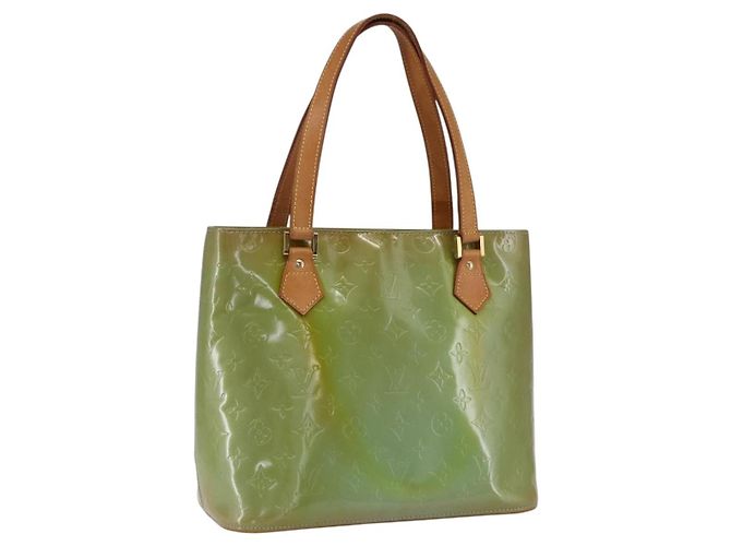 LOUIS VUITTON Sac à main Monogram Vernis Houston Bleu Bébé M91005 LV Auth bs33150 Bleu clair