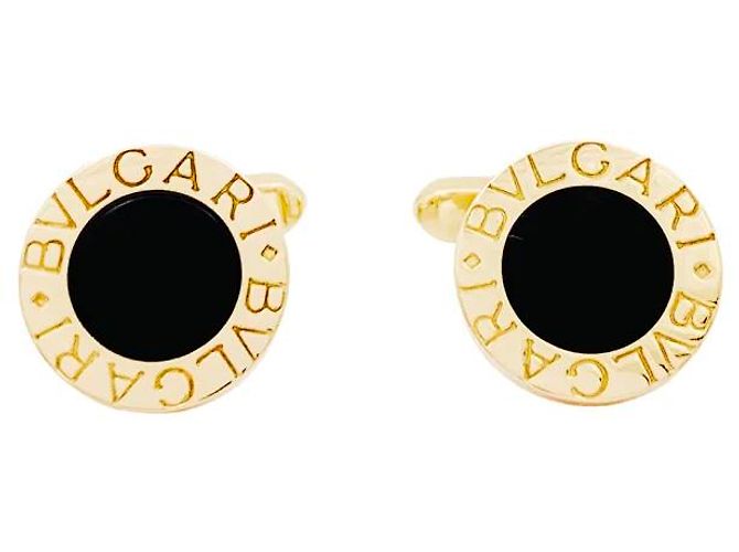 Gemelli Bulgari "BULGARI BULGARI", oro giallo e onice.