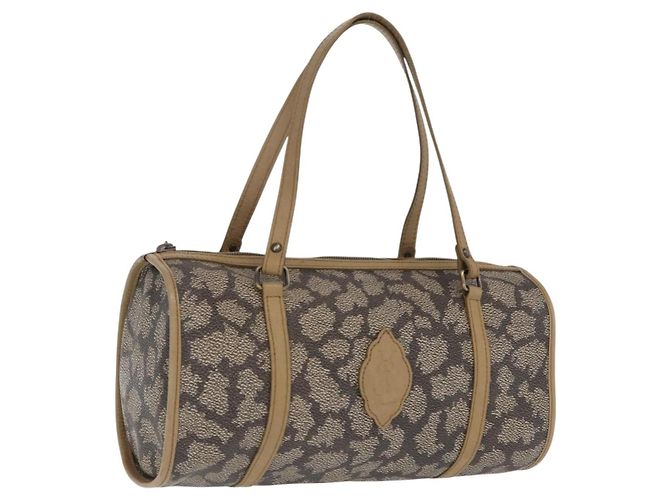 SAINT LAURENT Borsa a mano in pelle beige Auth 170128