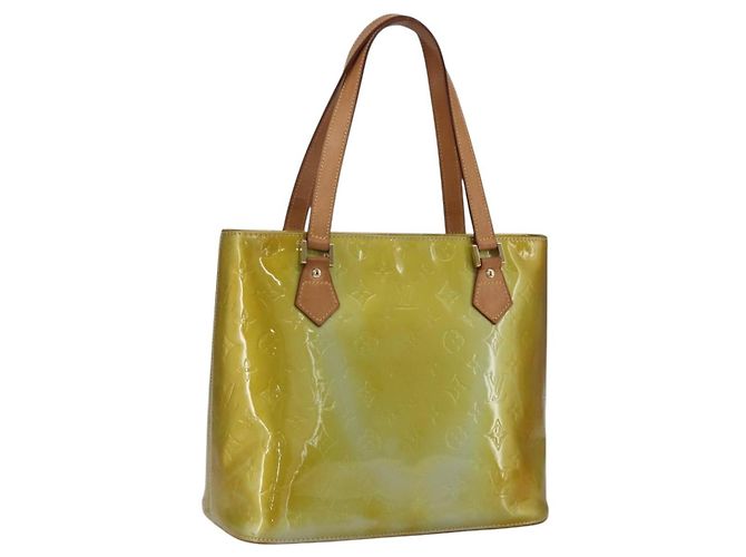 LOUIS VUITTON Handtasche Monogram Vernis Houston Grau M91053 LV Auth 169064