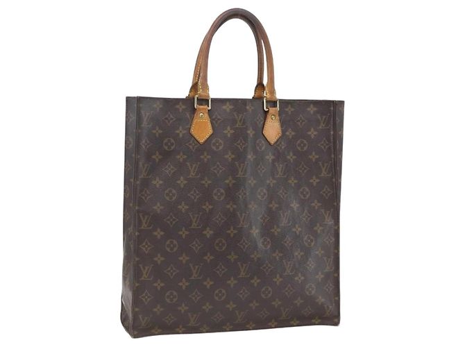 LOUIS VUITTON Sac Plat Monogram M51140 LV Auth hk3417 Monogramme