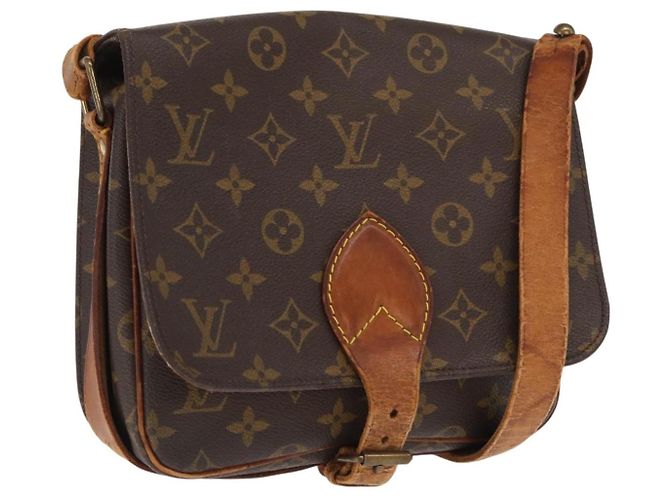 LOUIS VUITTON Bolsa de Ombro Monogram Cartouchiere MM M51253 LV Auth ka2138 Monograma