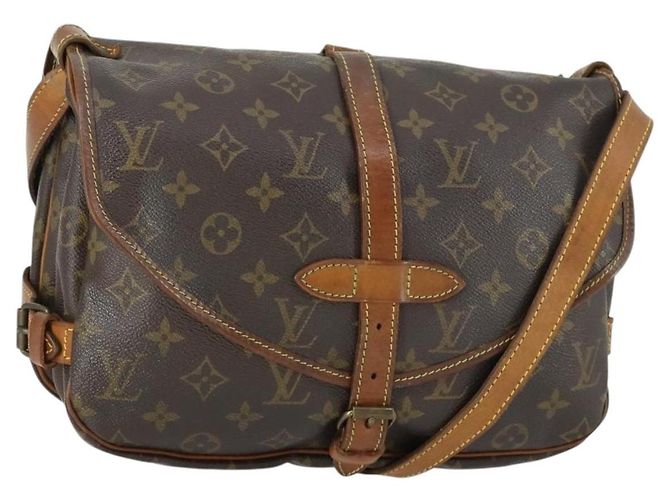 LOUIS VUITTON Bolsa de Ombro Monogram Saumur 30 M42256 LV Auth bs33030 Monograma