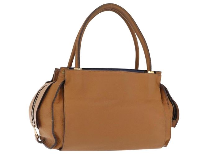 Chloé Chloe Handtasche aus braunem Leder mit Gold Auth 169414 Golden