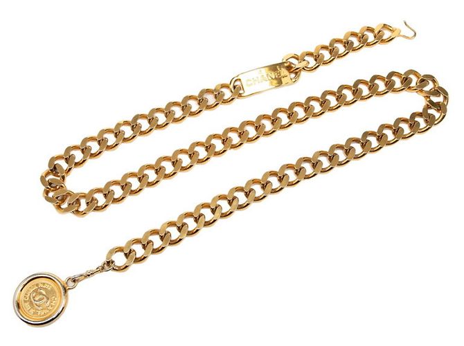 Cambon Cinturón de Cadena Coco Mark de Chanel Dorado