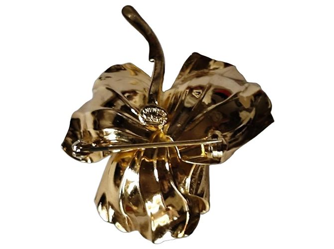 Christian Dior Brosche vergoldet Gold hardware