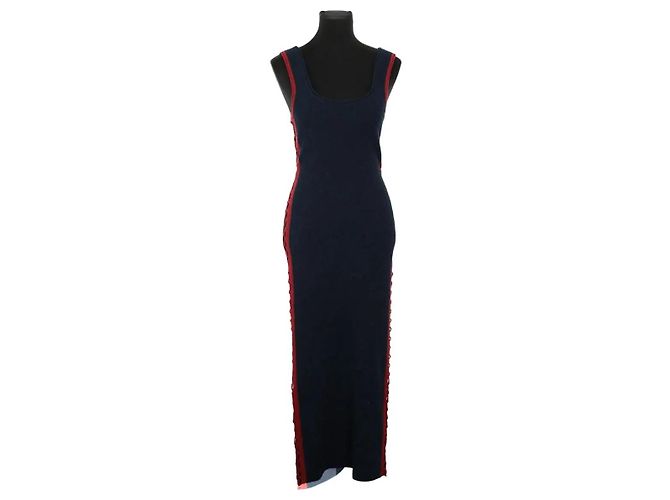 Paco Rabanne Marineblauer Baumwollkleid