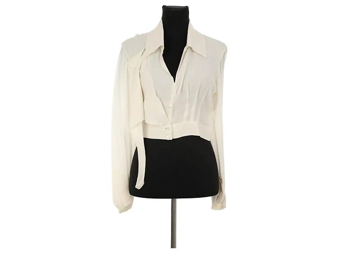 Chanel Beige Seidenbluse