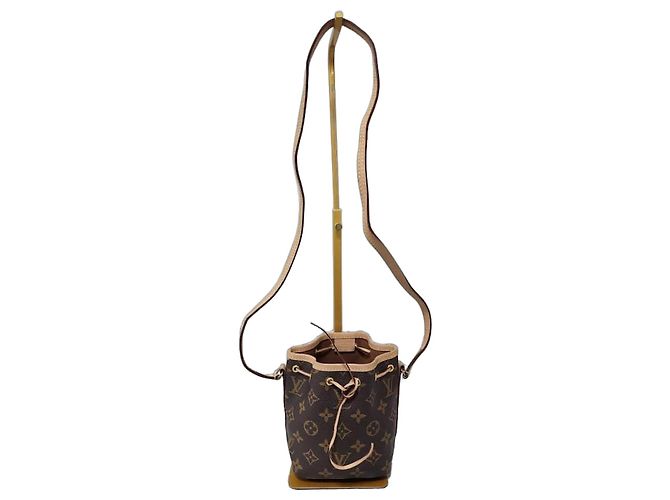 LOUIS VUITTON Borsa a secchiello Nano Noé Monogram Beige/Marrone