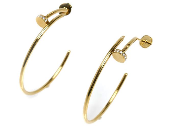 Pendientes de aro Juste un Clou en oro amarillo de 18K de Cartier