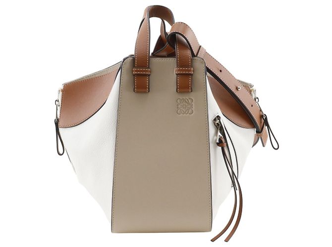 Bolsa de mão Hammock Small LOEWE Marrom Branco