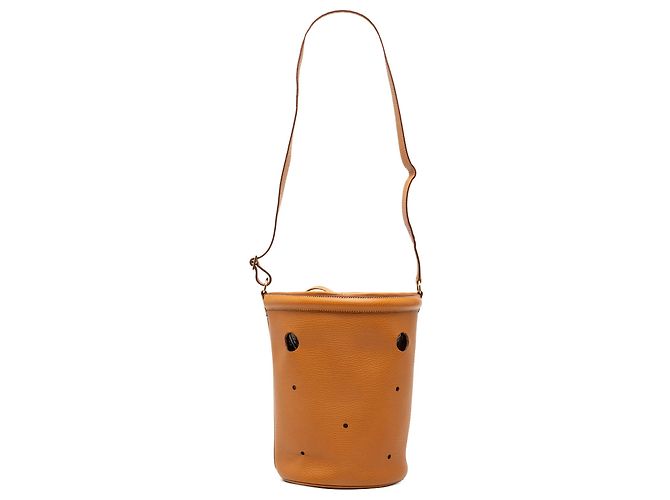 Secchiello PM Mangeoire in Clemence Marrone Hermès Caramello