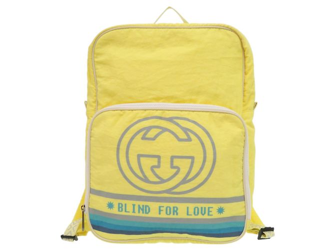 Gucci Interlocking G Blind for Love Gelbe Rucksack
