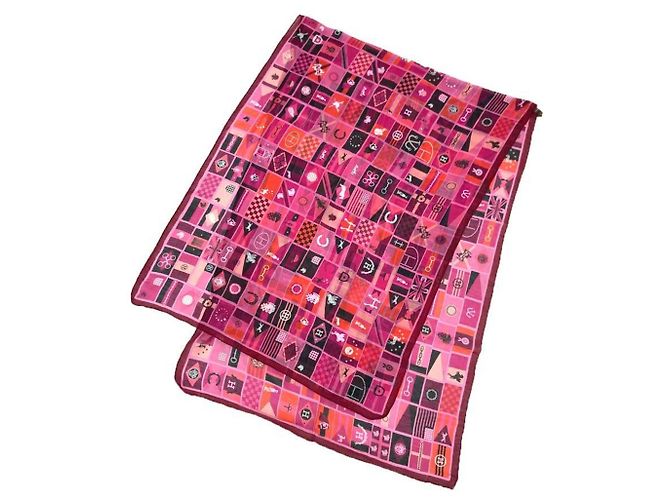Hermès Lenço Voyage En Che HERMES Rosa