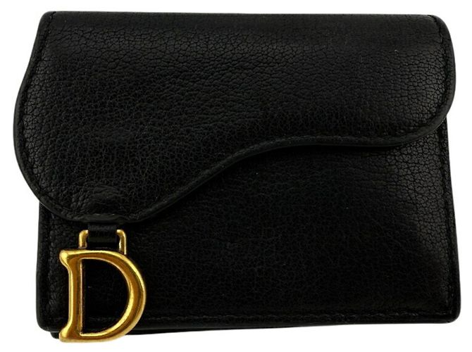 Portafoglio Compatto Saddle Christian Dior Nero