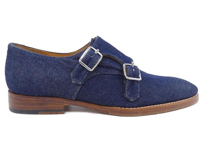 Autre Marque Chaussures en cuir Polpetta Bleu Bleu Marine