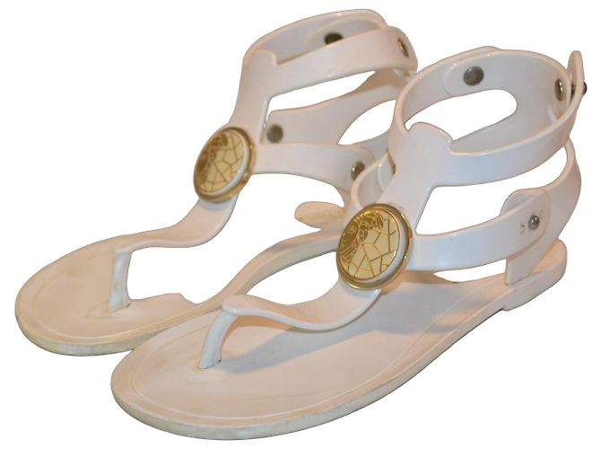 Sandali Versace in gomma bianca Bianco