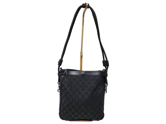 Borsa a Spalla GG Canvas Gucci Nera Nero