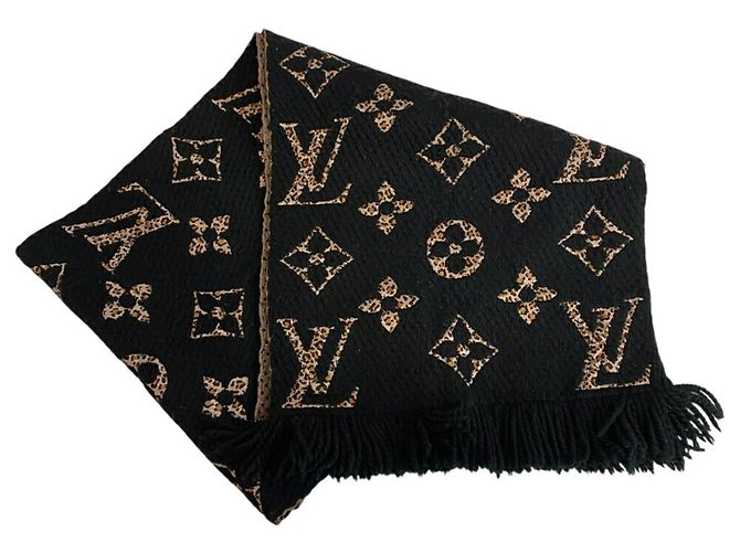Stola in lana e seta nera Louis Vuitton Nero