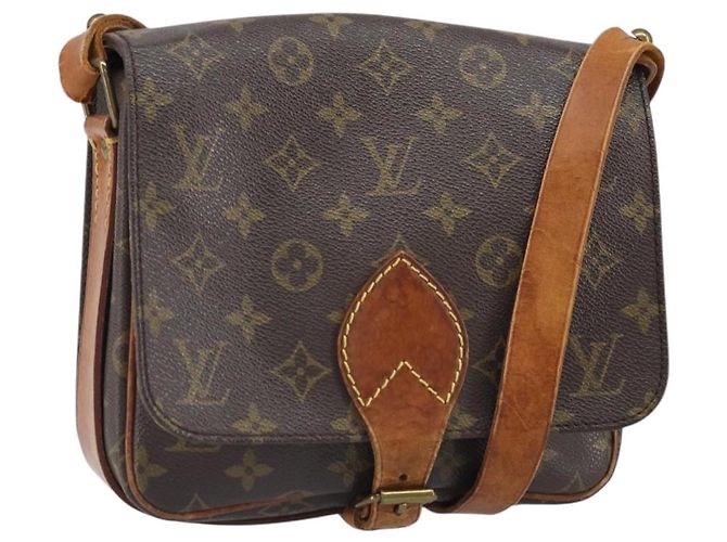 LOUIS VUITTON Bolsa de Ombro Monogram Cartouchiere MM M51253 LV Auth bs33026 Monograma