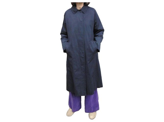 Gabardina Burberry Azul Marino de Algodón