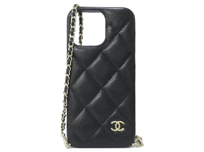 Chanel Timeless Classic Line iPhone 16 Pro Max Case Black