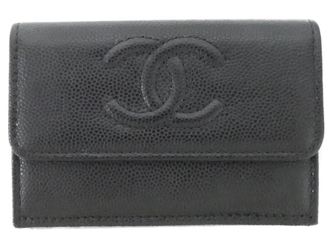 Chanel AP4655 Tri-Fold Wallet Black