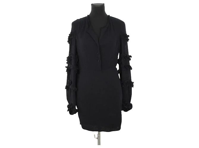 Isabel Marant Vestido de algodón negro