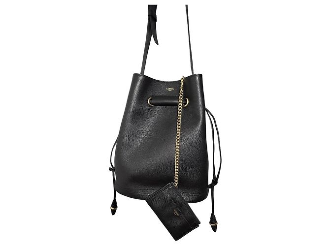 Le Huit Borsa a secchiello Lancel Huit GM in pelle nera Nero