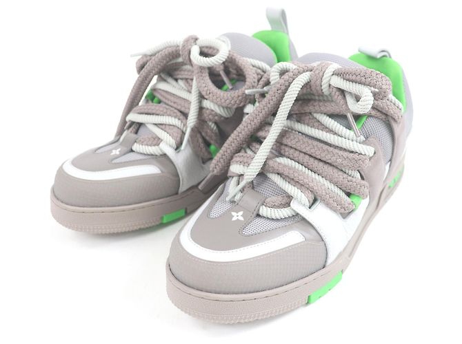 Baskets en cuir Louis Vuitton LV Skate Line Gris