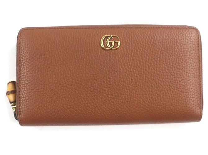 Gucci Bamboo Leather Wallet Brown