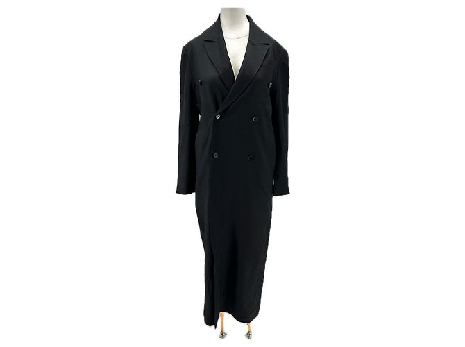 Autre Marque Black long blazer "Maisun" in wool