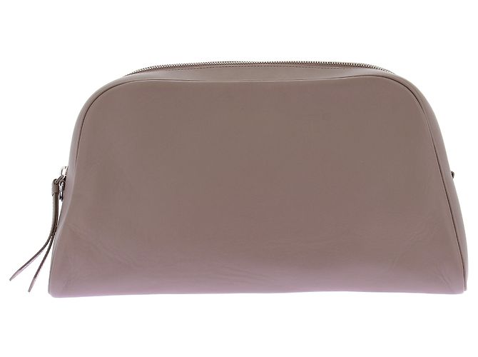 Autre Marque Taschen-Clutch in taupe aus Leder Braun