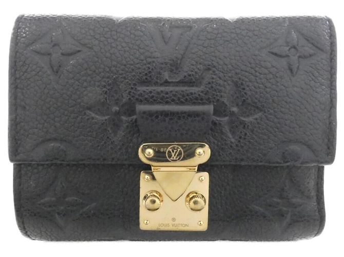 Louis Vuitton Monogram Empreinte Portefeuille Metis Compact Wallet Black