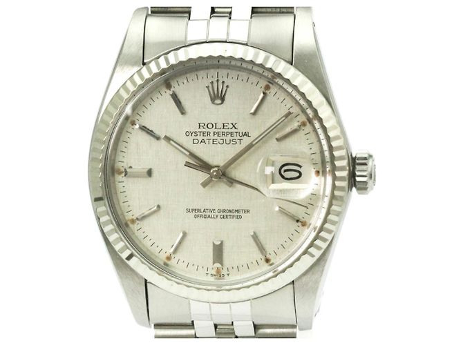 Relógio automático Rolex Datejust em aço e ouro branco 18K